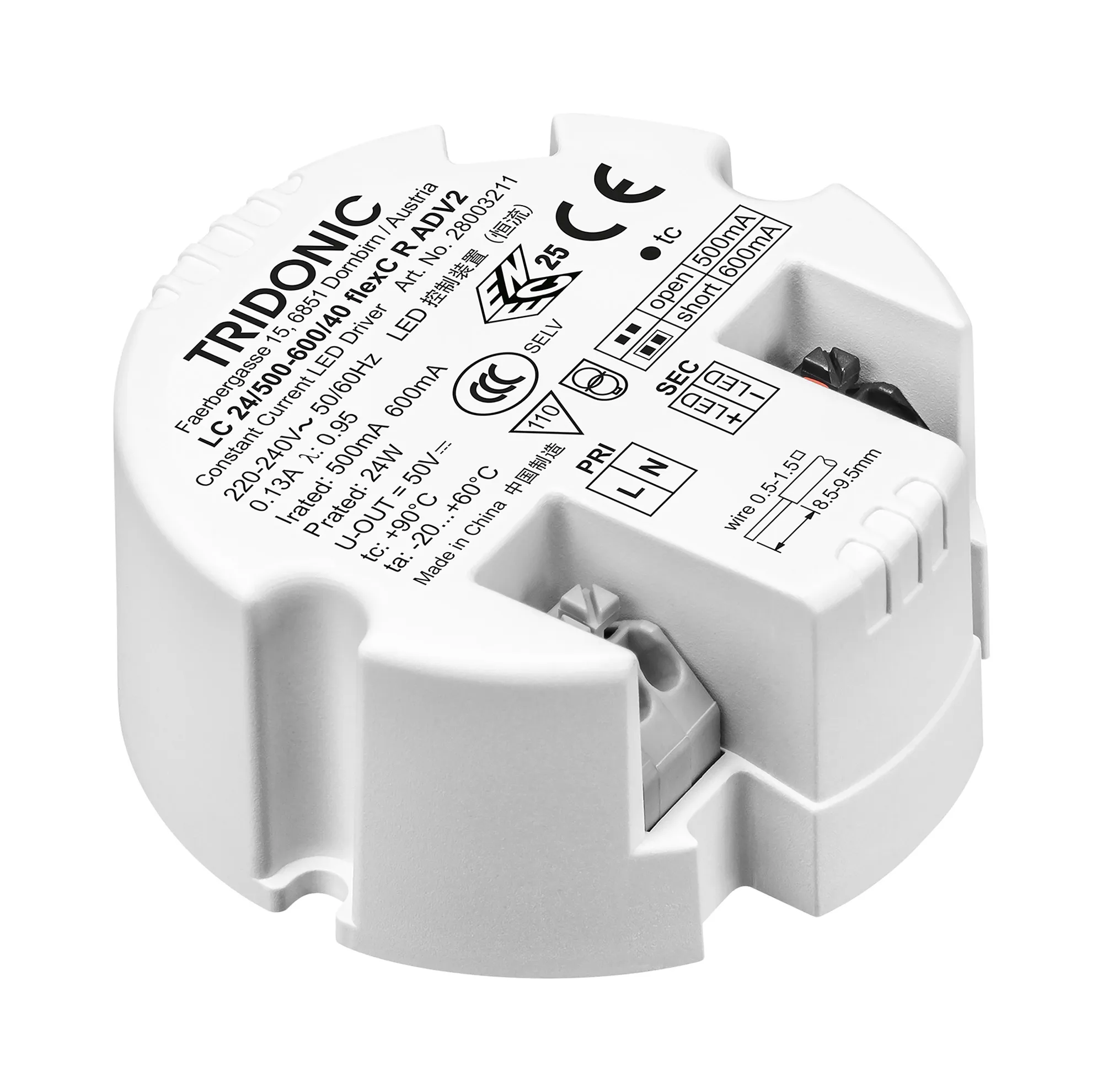 28003211  LC 24W 500-600mA flexC R ADV2 Constant Current LED Driver